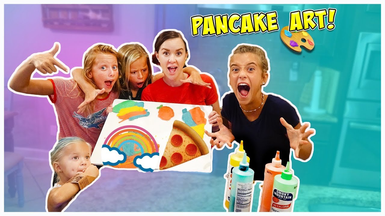 BLIND FOLDED PANCAKE ART GAME!! YouTube