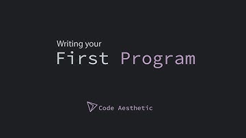 Writing your First Program