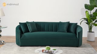 Mid-Century Modern Style | Kent Sofa in Green Velvet screenshot 4