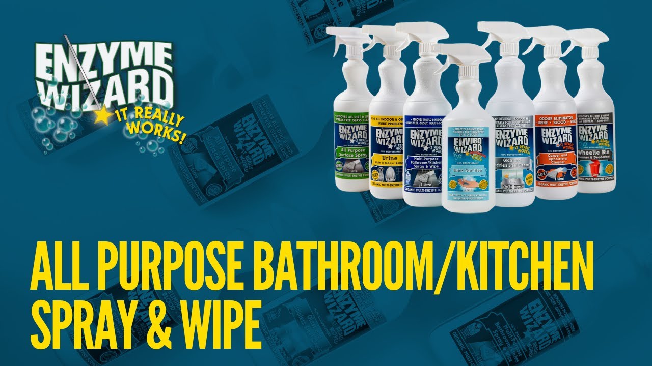 All Purpose Bathroom/Kitchen Spray & Wipe - YouTube