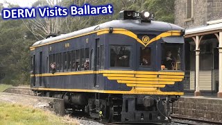 Doodlebug Railmotor visits Ballarat; DERMPAV Ballarat Tour with DERM RM58