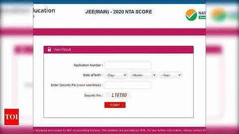 JEE(MAIN) paper 2 2020 declared for B .arch/B.planing -tes of india