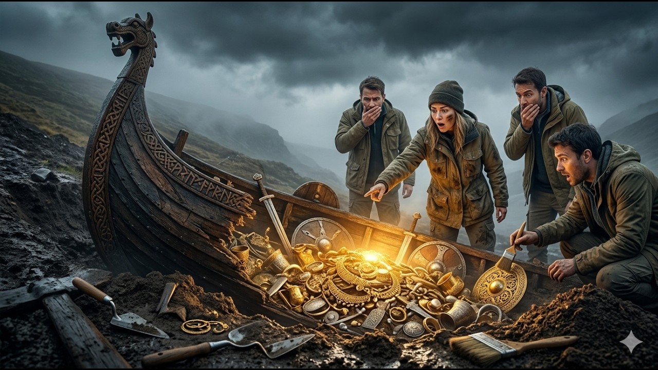 Uncovered Viking Funeral Ship In Scotland Contains Treasure Trove Of Ancient Relics
