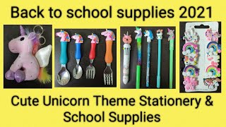 Back to school supplies 2021? Unicorn Theme Stationery & School Supplies ? Haasini's creations ❤❤