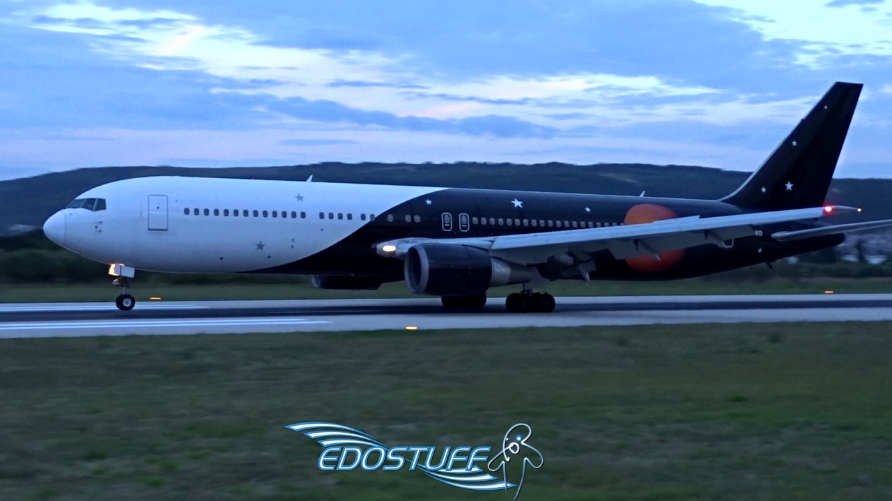 RARE! Titan Airways Boeing 767-300ER - Dusk Landing at Split