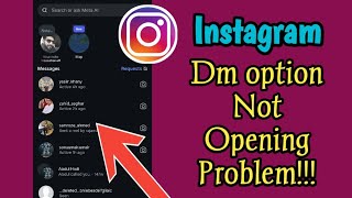 instagram Dm not opening problem 2026 | Instagram dm button not working | Instagram chat not working