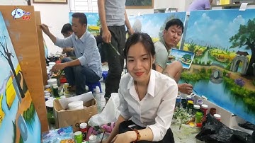 Giới thiệu tóm Tắt khóa học vẽ tranh tường (khóa K3). Do T.tâm Mỹ Thuật Việt tổ chức