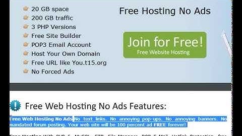 Free Web Hosting No Ads- FREE forever!