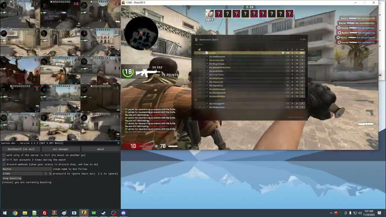 CSGO XP FARM BOOST UPDATE - DEATHMATCH EXTERNAL WALKBOT - BOOSTING FOR