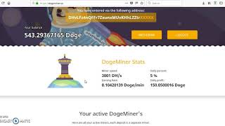 DOGE mining from DogeMiner   Is It A Scam   How Does It Work Video 2