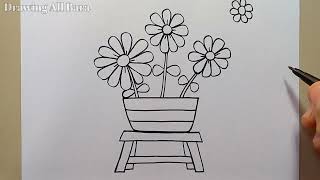 Menggambar Ragam Hias Flora yang Simpel dan Mudah! - Ragam Hias Bunga Matahari