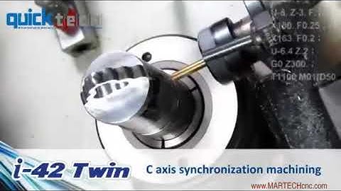 QuickTECH i 42 Twin Spindle B Axis High Speed Complex Lathe   YouTube