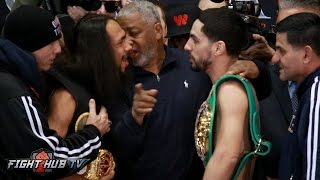 Keith Thurman vs. Danny Garcia Full Weigh In Face Off Video