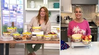 Temp-tations Nostalgic Summer Shells 1-qt and 2-qt Nesting Bowls on QVC