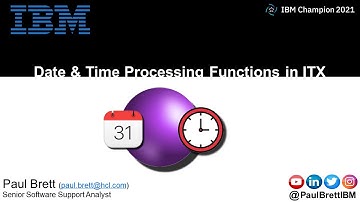 Date & Time Processing Functions in ITX