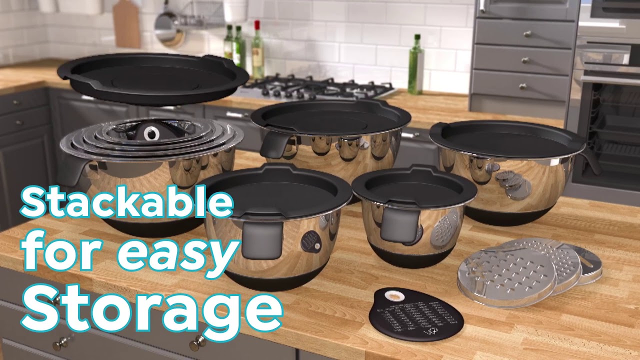 Wolfgang Puck 12piece Stainless Steel Mixing Bowl Prep S...