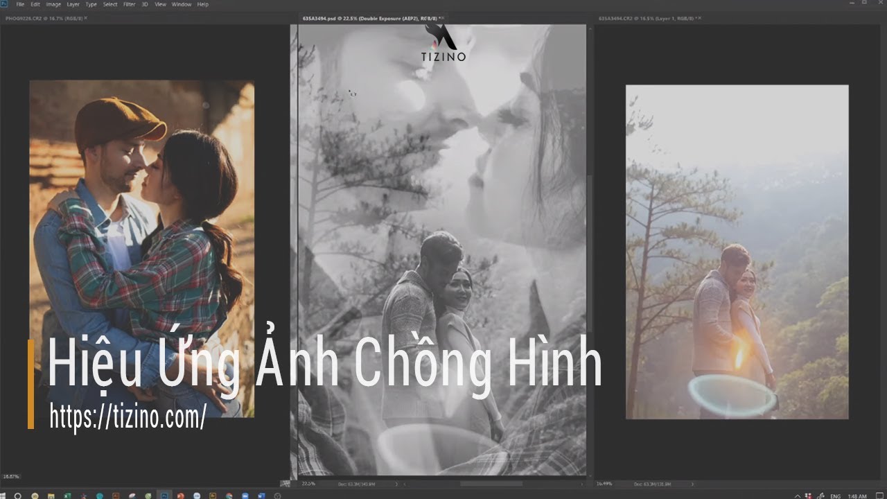 Hướng Dẫn Làm Hiệu Ứng Ảnh Chồng Hình (Double Exposure) L Tizino Academy -  Youtube