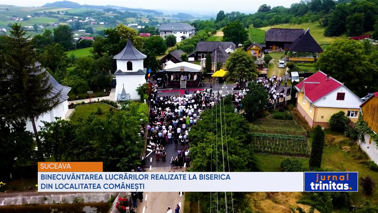 Binecuvântarea lucrărilor realizate la biserica din localitatea Comănești