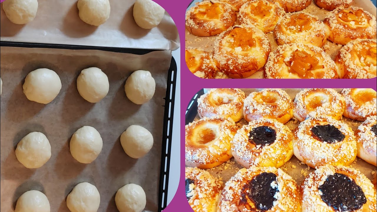 К Чаю!💯  Ароматные  булочки  с повидлом  и хрустящей посыпкой 😋 Сьедаются  очень  быстро👍