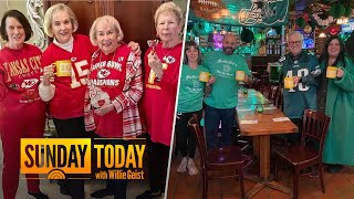 Chiefs and Eagles fans gear up for Super Bowl with Sunday Mugs!