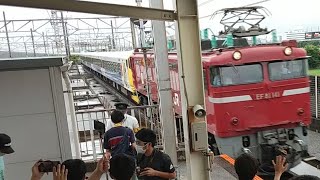 【豊田常駐編成もついに5500番台化】E257系500番台NB-10編成赤塗装編成南船橋通過