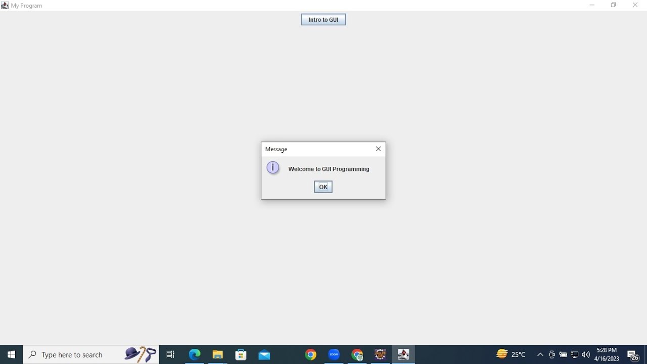 GUI Programmig With JAVA - YouTube