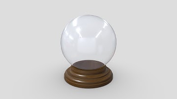Glass Ball - low poly PBR 3d model
