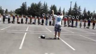 DCI Blue Devils Hornline Warms Up With Space Chords