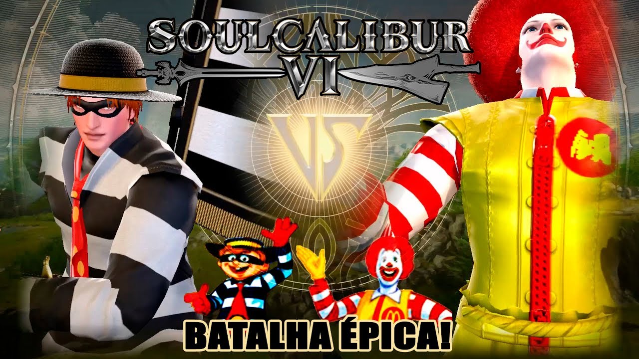 HAMBURGLAR (PAPA-BÚRGUER) VS RONALD MCDONALD'S - SoulCalibur VI 