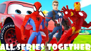 Spiderman, Captain America, Iron Man, Lightning McQueen Cars, all series together #shortskids