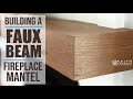 Floating Fireplace Mantel || DIY Faux Beam Floating Mantel
