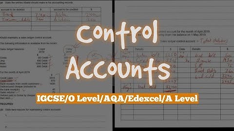 Control Accounts solved question | 2021 | IGCSE/O Level accounting past paper 0452/0771