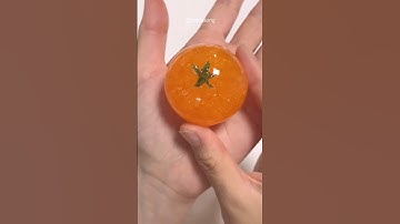 ⏪️역재생 실리콘테이프로 오렌지(귤) 만들기- Reverse DIY Orange(Tangerine) Squishy with Nano Tape & Orbeez #개구리알