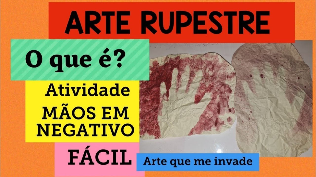 O que é ARTE RUPESTRE ? - Aula de Arte para crianças fácil e passo-a-passo