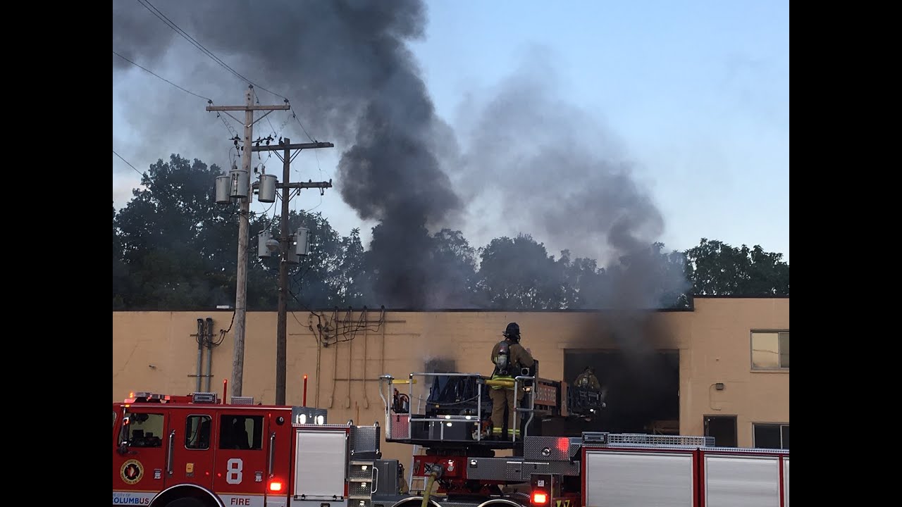 Firefighters battling 3-alarm blaze in east Columbus - YouTube