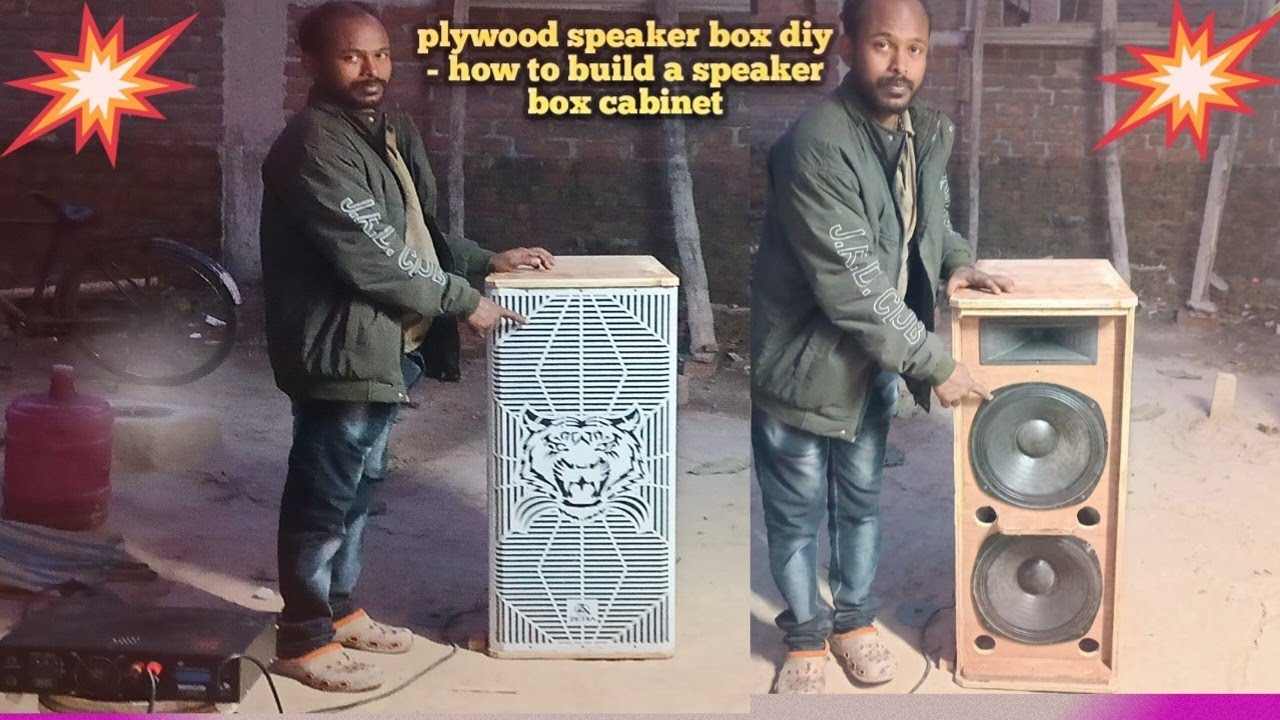 Plywood Speaker Box DIY - How to Build a Speaker Box cabinet