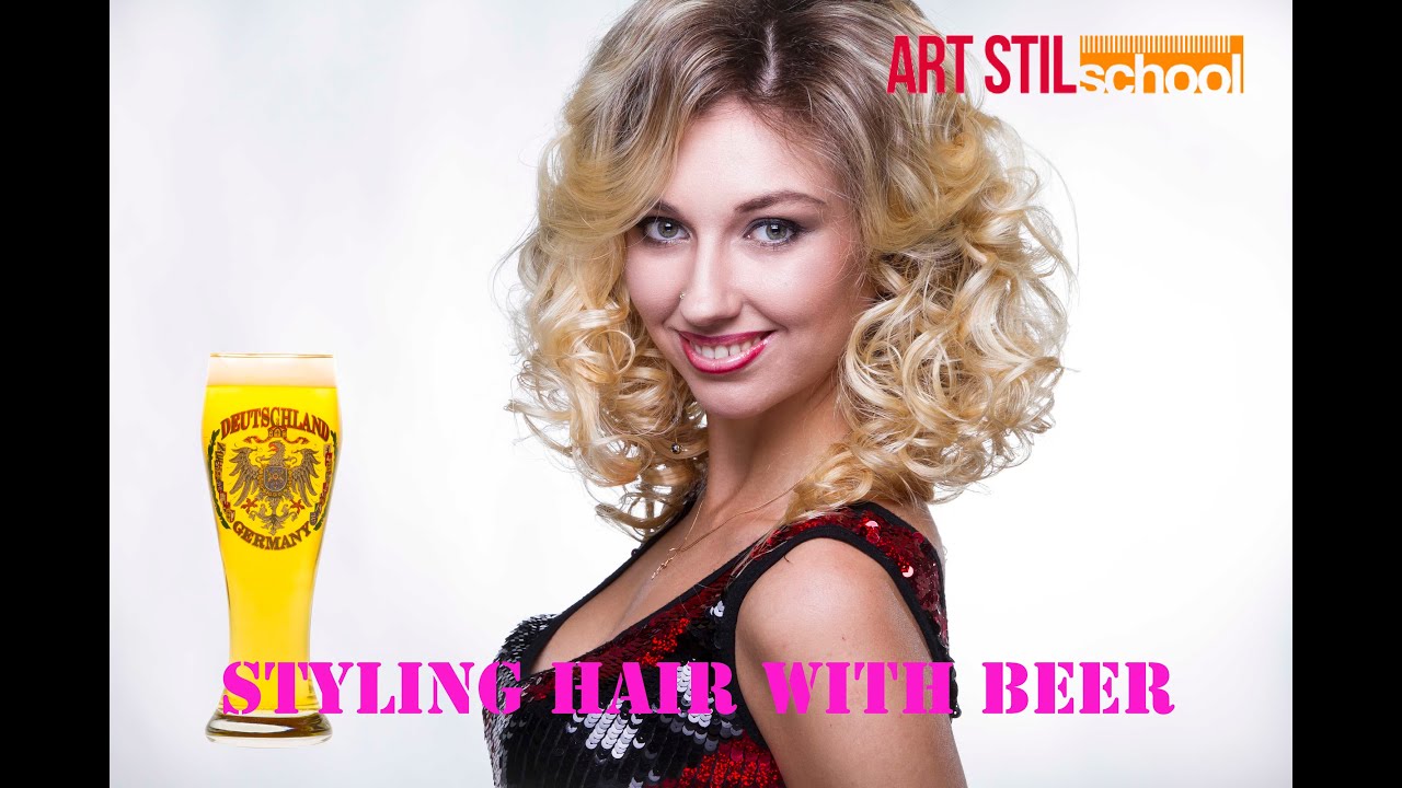 Styling hair with beer YouTube
