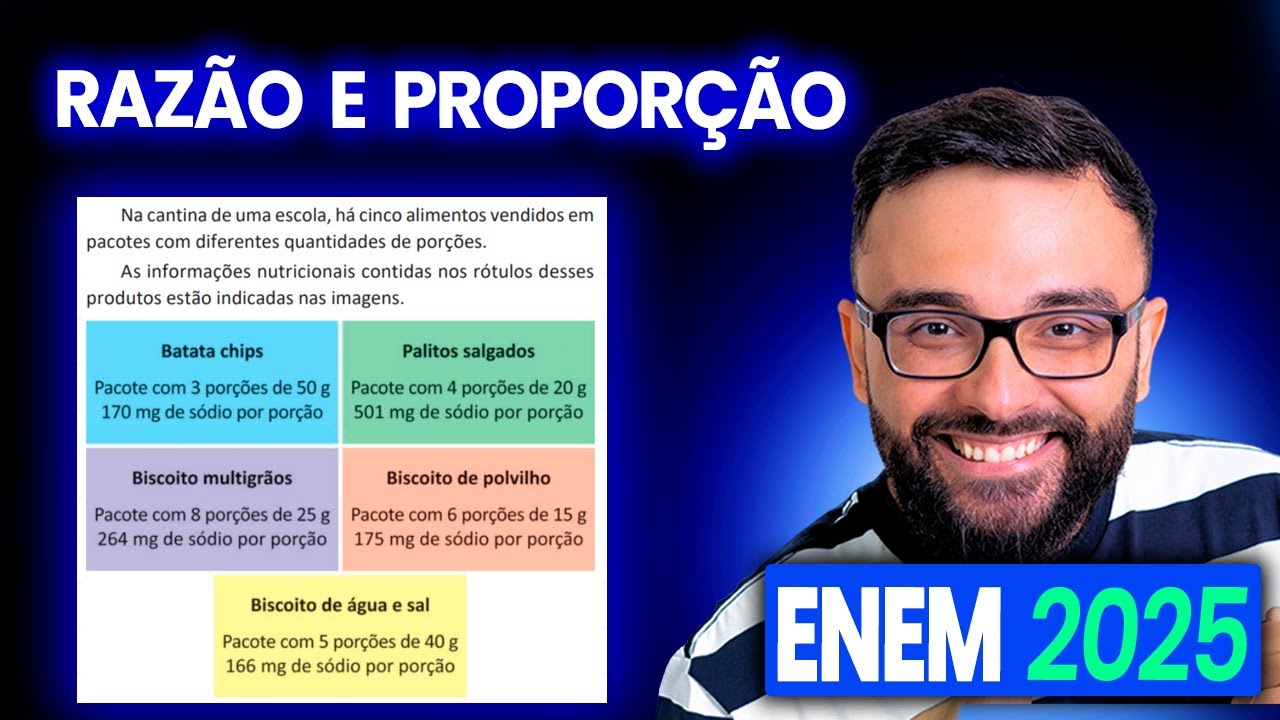Resolução Enem 2025 - Prova amarela 140 - Na cantina de uma escola há cinco alimentos vendidos
