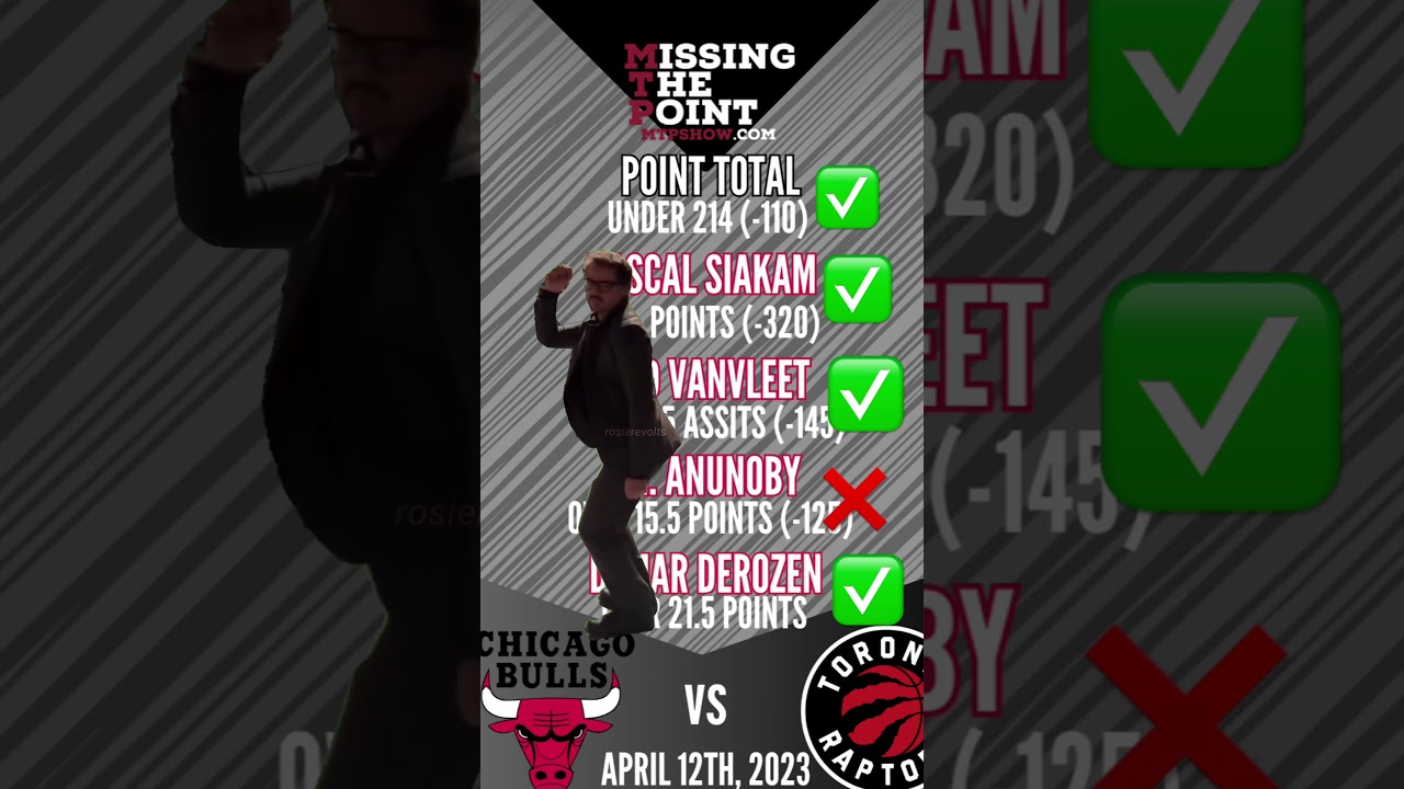 Great night last night, going 4-1 in the Toronto Raptors/Chicago Bulls NBA Play in Playoff game. Great night last night, going 4-1 in the Toronto Raptors/Chicago Bulls NBA Play in Playoff game.