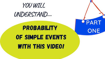 You will understand Probability of Simple Events with this video!  part ONE