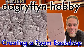 Creating a Foam Backdrop - Carving Rock into Foam Board - Model Railroad Scenery