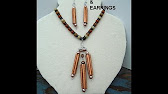 DIY, COPPER BEADS NECKLACE AND EARRINGS, paper jewelry, JEWELRY MAKING