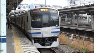 2020/11/08 JR East Yokosuka Line: E217 Series Y-1+Y-131 Set at Shinagawa