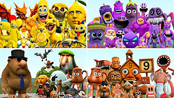 WHICH COLOR FAMILY IS STRONGER? from NEW ITALIAN BRAINROT MEMES vs MONSTERS in GMOD! GAME 2025!
