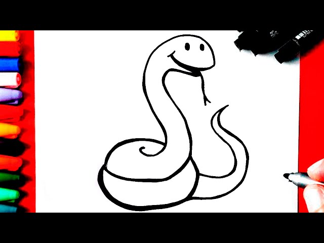 Como desenhar uma cobra realista passo a passo, #desenho #desenhar #tu