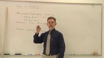 Physics Help: Error vs. Uncertainty