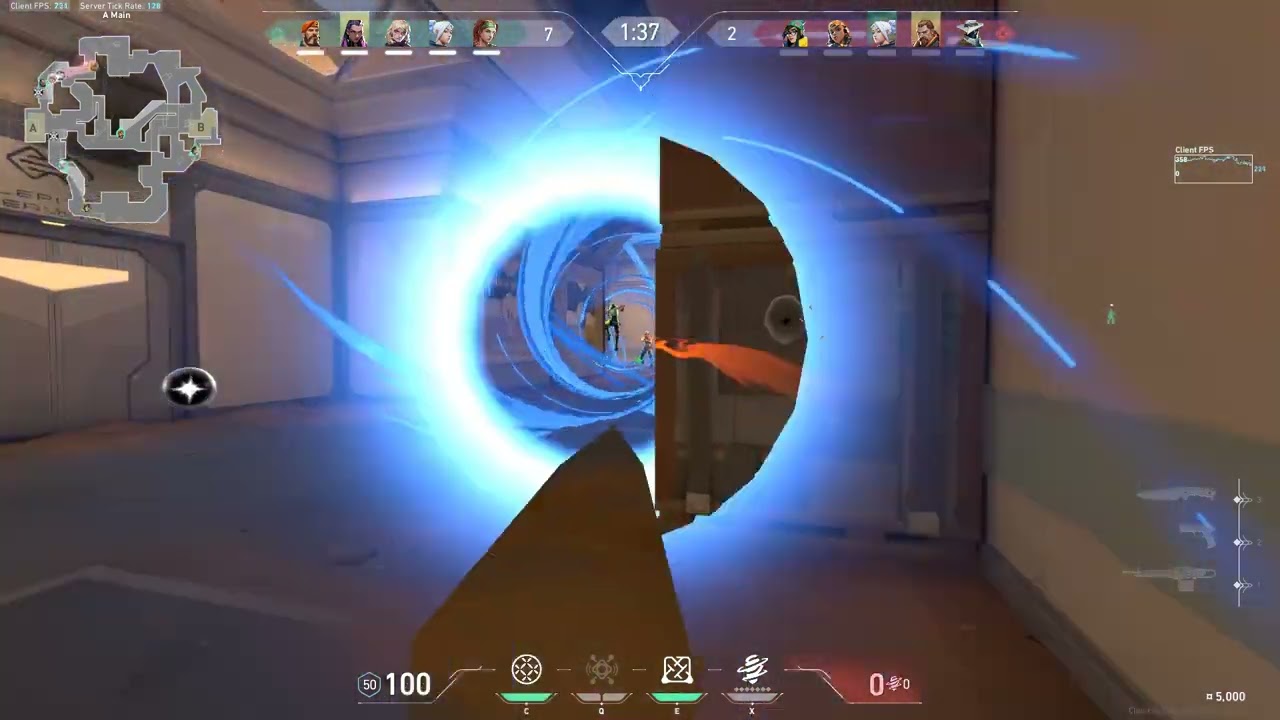 Destroying enemy mental in Valorant