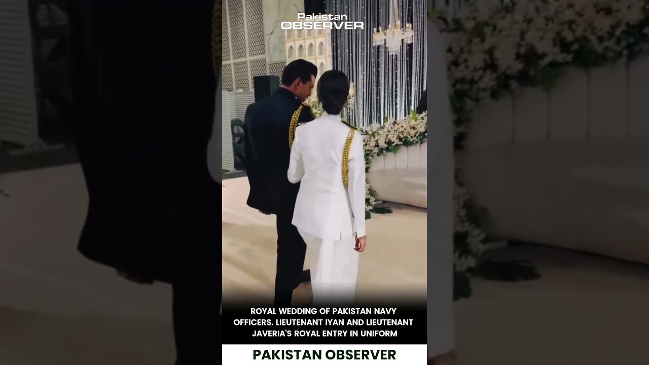 Pakistan Navy Officers’ Royal Wedding: Lt. Iyan & Lt. Javeria’s Grand Uniformed Entry