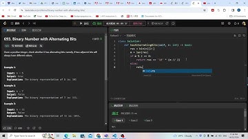 Leetcode 693. Binary Number with Alternating Bits (math)