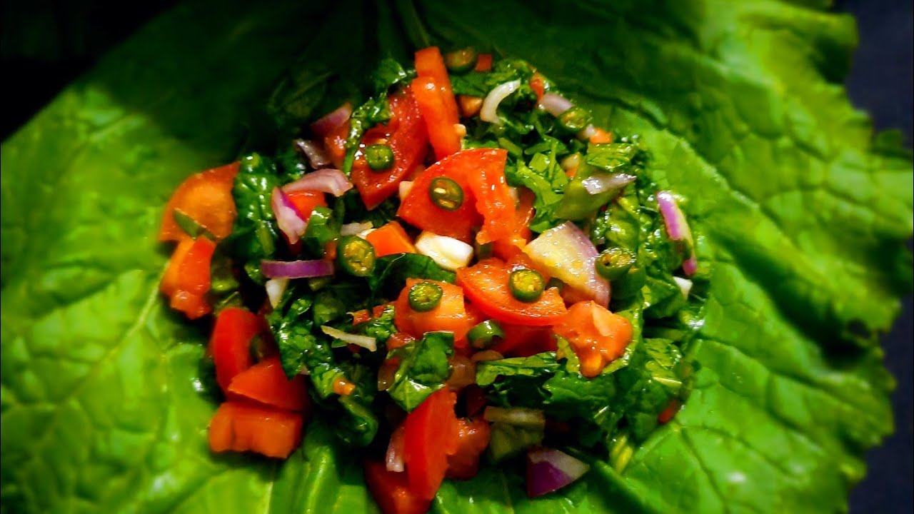 Mustard Green Salad. Lai Patta Salad. Healthy Food YouTube